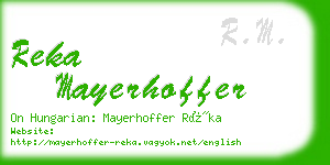 reka mayerhoffer business card